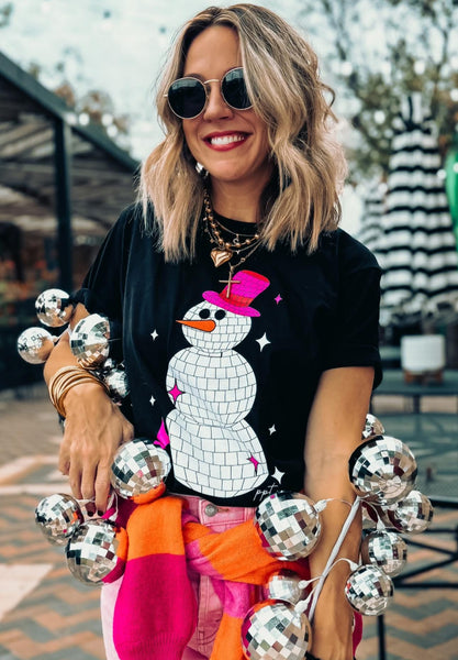 Disco Glitter Snowman