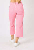 Positively Pink Judy Blue Tummy Control Crop Jeans