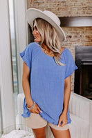 Blue Breeze Frayed Top