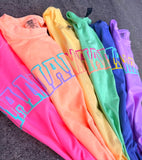 Two Toned Mama Puff Tee: Comfort Colors