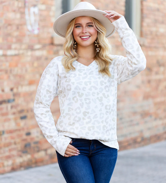 Snow White Leopard Top