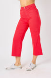 Red Hot Judy Blue Tummy Control Crop Jeans