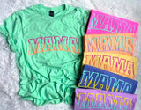 Two Toned Mama Puff Tee: Comfort Colors